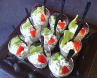 Verrines St Môret au saumon fumé