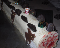 Bûche capitonnée de Noël