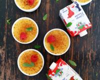 Ma petite crème brûlée à la verveine et à la framboise pour le lait équitable Faire France parce que chaque producteur doit…