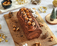 Bûche roulée tout chocolat et noisettes façon chouchous