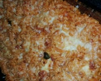 Gratin de pâtes aux lardons & à la mozzarella