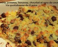 Un Crumble, c'est bon. Mais un Crumble avec des pommes, des bananes et du chocolat, c'est délicieux.