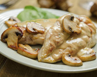 Escalopes de poulet à la crème et champignons