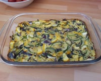 Flan de courgettes jaunes et vertes