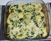 Gratin de pommes de terre et d'épinards