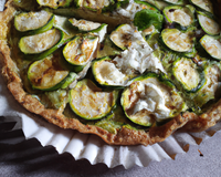 Tarte courgettes et chèvre frais