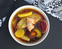 Pot au feu de foie gras, homard et légumes anciens