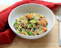 Risotto printanier au quinoa et lentilles