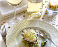 Écume d'huîtres au citron caviar