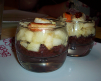 Noix de Saint-Jacques et boudins noir, pommes vertes