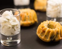 Mini kouglof escargots tomates séchées et chantilly au roquefort
