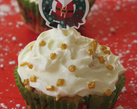 Cupcake aux pralines roses pour Noël