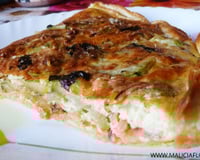 Quiche au saumon et courgettes