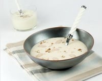 Crème de Haricots Tarbais à l'huile de noisette et sa mousse de parmesan par Mamina