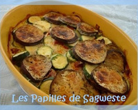 Gratin d'aubergine et de courgettes à la ricotta