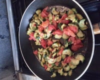 Flan courgettes et tomates