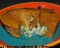 Fondant au potiron, cœur coulant au bleu