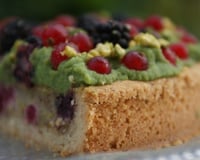 Tarte aux fruits rouges et à la pistache