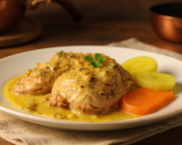 Lapin à la moutarde de grand-mère