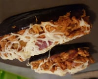 Aubergine farcie au thon