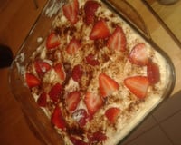 Tiramisu aux fraises et spéculoos en verrine