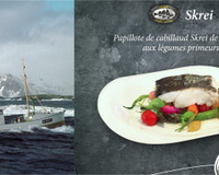 Papillote de cabillaud Skrei de Norvège aux légumes primeurs