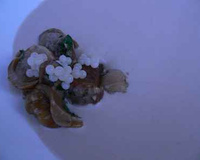 Crème de cèpes au caviar d'escargot