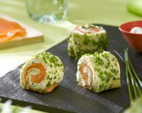 Roulé de saumon fumé maison