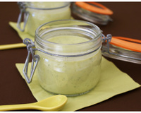 Velouté de courgettes au Kiri, thym et parmesan