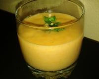 Velouté de carottes et pommes de terre au cumin et Saint morêt