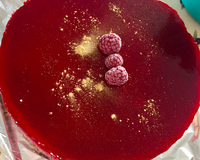 Cheesecake aux framboises & chocolat blanc