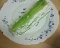Millefeuille de concombre au fromage frais