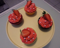 Cupcakes complètement fraise