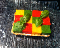 Tartelette Damier aux trois poivrons