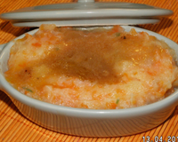 Purée de pommes de terre carottes en cocotte