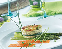 Mini clafoutis aux asperges et saumon