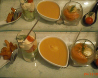 Verrine à la purée de marron et sa noix de saint-jacques poêlée