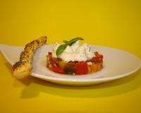 Une petite entrée très légère, colorée, pour changer du traditionnel « Tomate-mozzarella ».