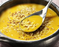 Soupe de potimarron au quinoa gourmand