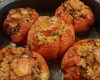 Tomates farcies au Quinoa et Lentilles