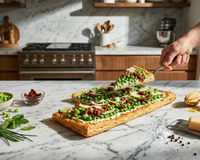 Tarte printanière aux petits pois et fromage frais : le coup de fraîcheur de la saison