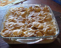 Gratin de pâtes au chèvre