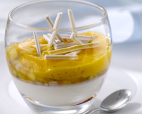 Panacotta de Fromage Fouetté Madame Loïk nature aux fruits exotiques