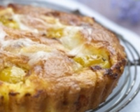 Clafoutis de Reblochon de Savoie aux mirabelles