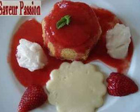 Mini charlotte aux fraises et son sorbet au gingembre