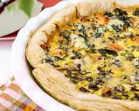 Tarte au saumon, à l'oseille et au bleu d'Auvergne