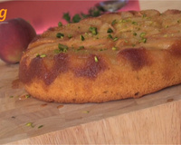 Gâteau renversé aux pêches