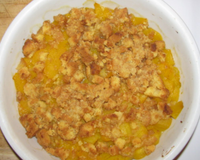 Crumble de pêche aux palets bretons