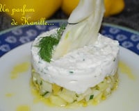 Crème de brandade sur rémoulade de fenouil aux citrons confits et sauce citronette
