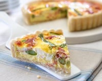 Quiche aux asperges et au jambon de Parme